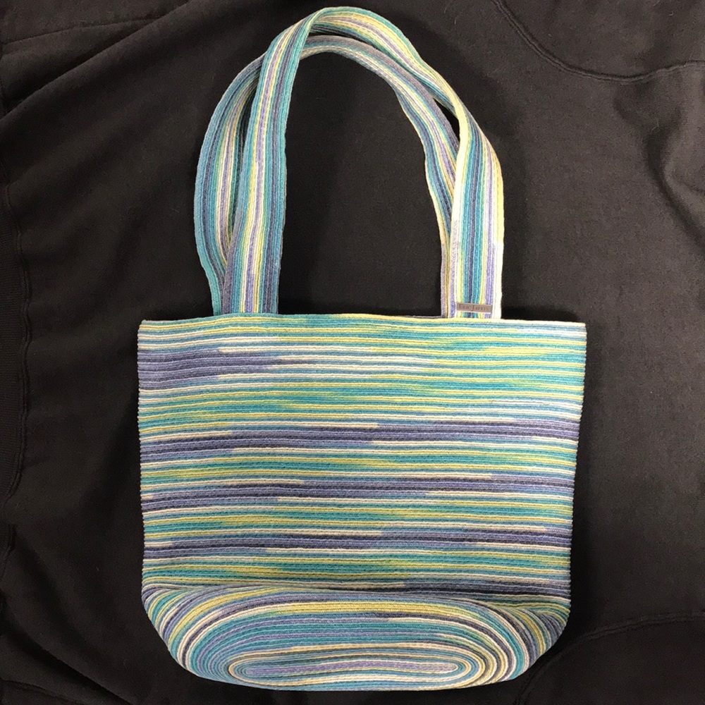 ERIC JAVITS MULTI STRIPED TOTE BAG